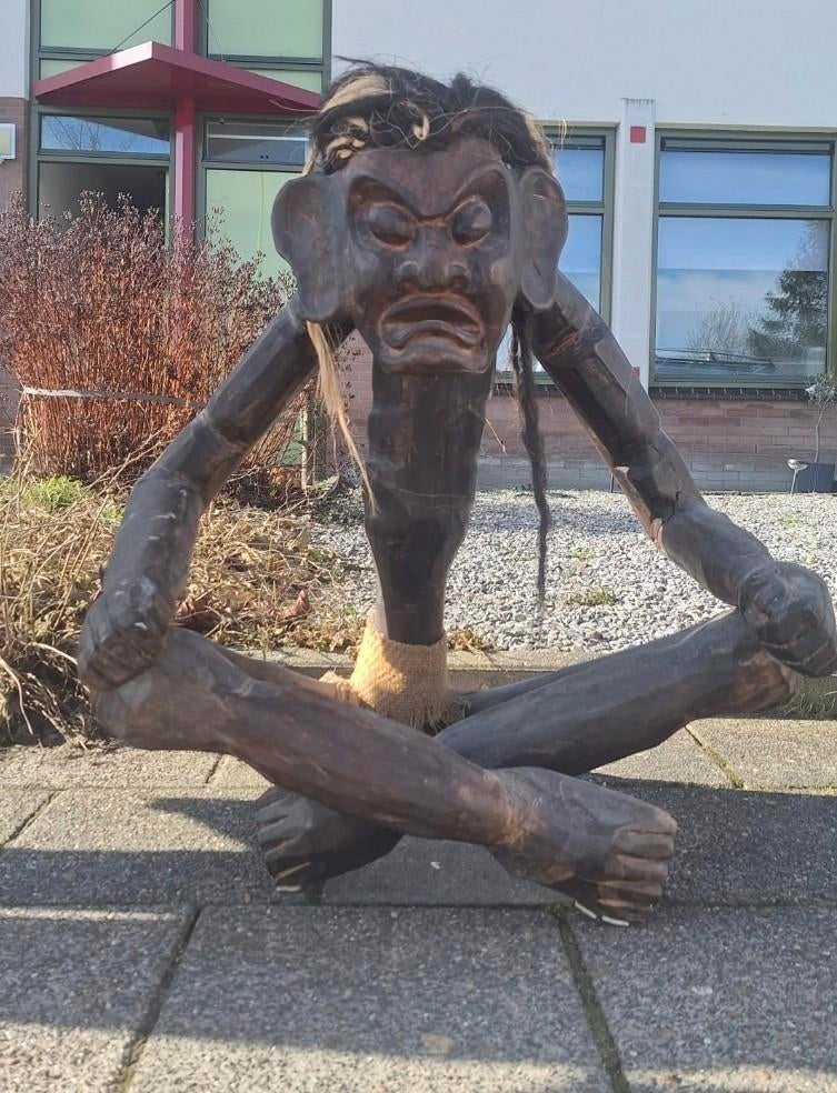Houten sculptuur uit de asmat cultuur, Antiek en Kunst, Ophalen