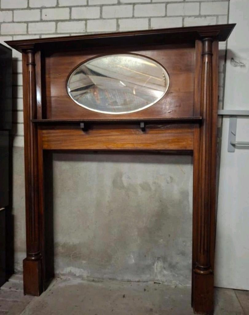 Antieke schouw, art deco stijl, schoorsteenmantel, Huis en Inrichting, Kachels, Ophalen, Hout, Houtkachel