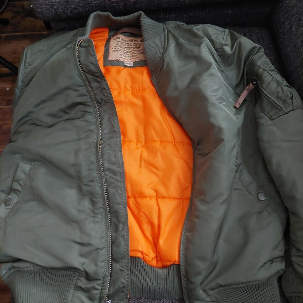 Alpha Industries MA-1 Bomberjack - Groen, Maat M, Alpha Industries, Maat 48/50 (M), Nieuw, Ophalen of Verzenden