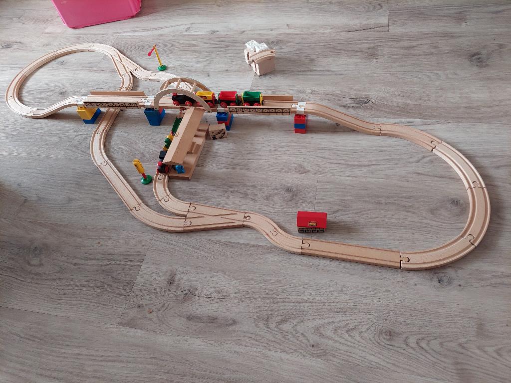 Brio houten trein; grote baan, Ophalen of Verzenden, Zo goed als nieuw