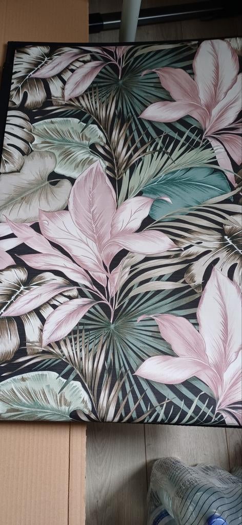 Behang met bloemen, Ophalen of Verzenden, 25 tot 50 m², Groen