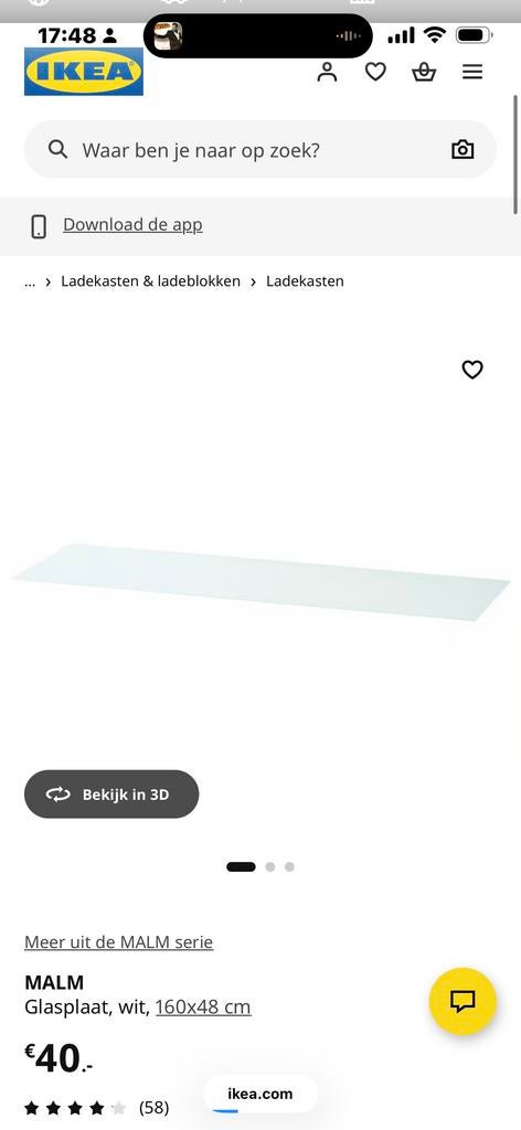 glasplaat malmkastje, Ophalen of Verzenden