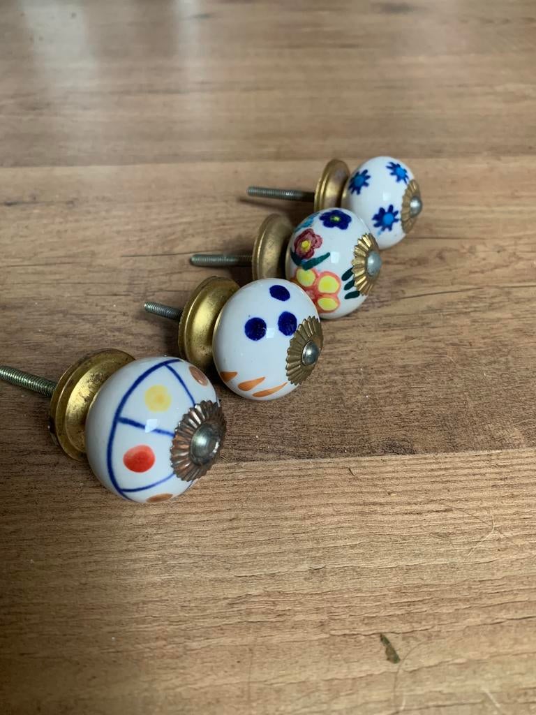 4 lade of kastdeur knoppen, Ophalen of Verzenden, Gebruikt, Overige materialen, Overige typen