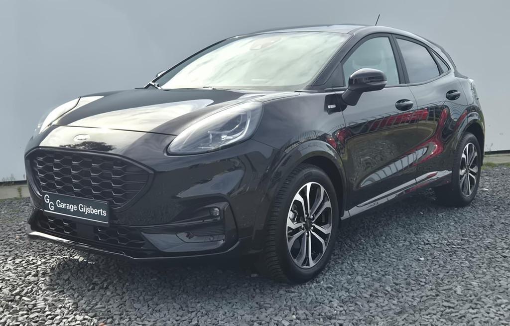 Ford Puma 1.0 Hybrid ST-Line 155 PK - Adaptieve cruise contr, Auto's, 12 maanden, Stof, 1226 kg, Zwart