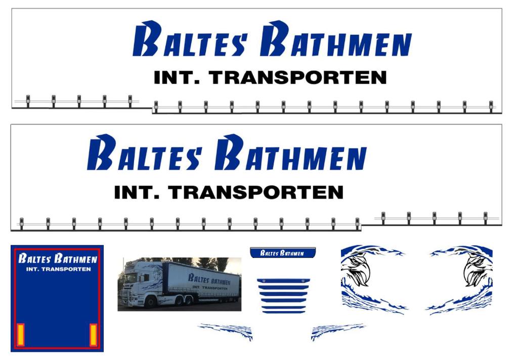 Vrachtauto decal 1:50 Baltes Transport Bathmen, Verzenden, Nieuw, Bus of Vrachtwagen, Overige merken