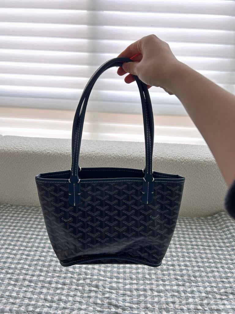 Mini Tote Bag Blauw, Ophalen of Verzenden, Zo goed als nieuw, Blauw, Handtas