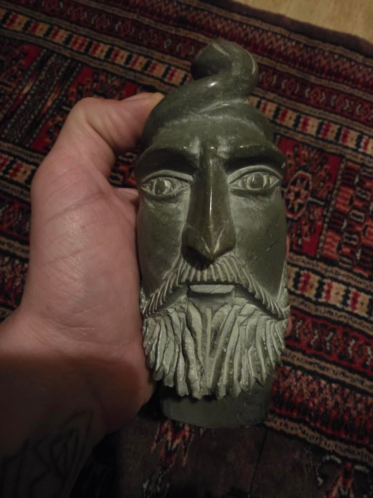 Egyptisch natuursteen hoofd romeins, Antiek en Kunst, Ophalen of Verzenden