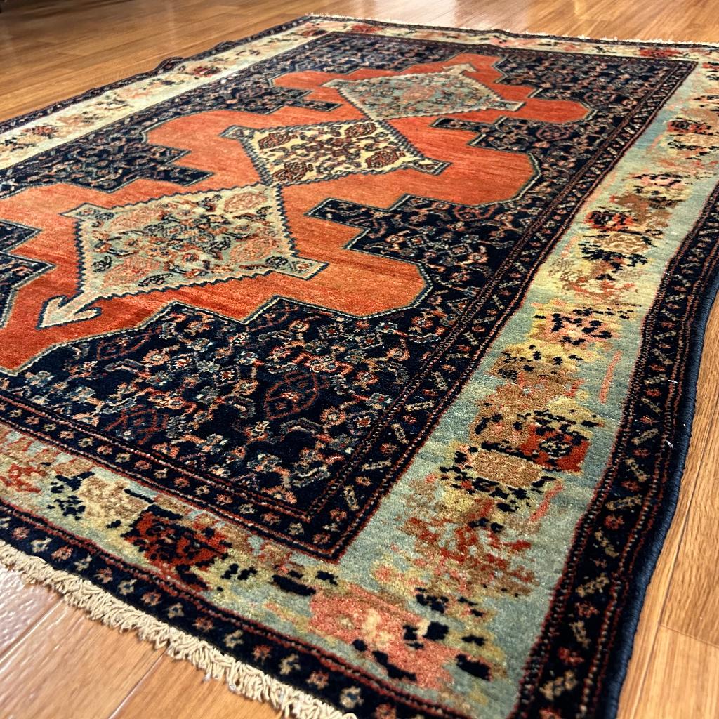 Trendy Origineel Perzisch tapijt - 150 x 110 cm - vloerkleed, TTM Wonen, Meubels – (Perzische) Tapijten en Woonaccessoires, 100 tot 150 cm