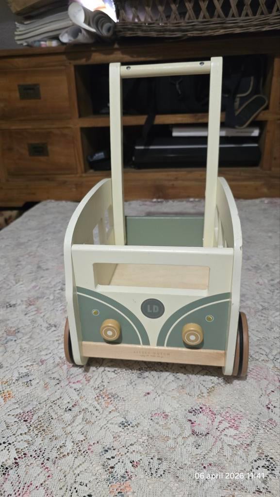 Little Dutch houten loopwagen, Kinderen en Baby's, Ophalen, Zo goed als nieuw, Met wieltjes
