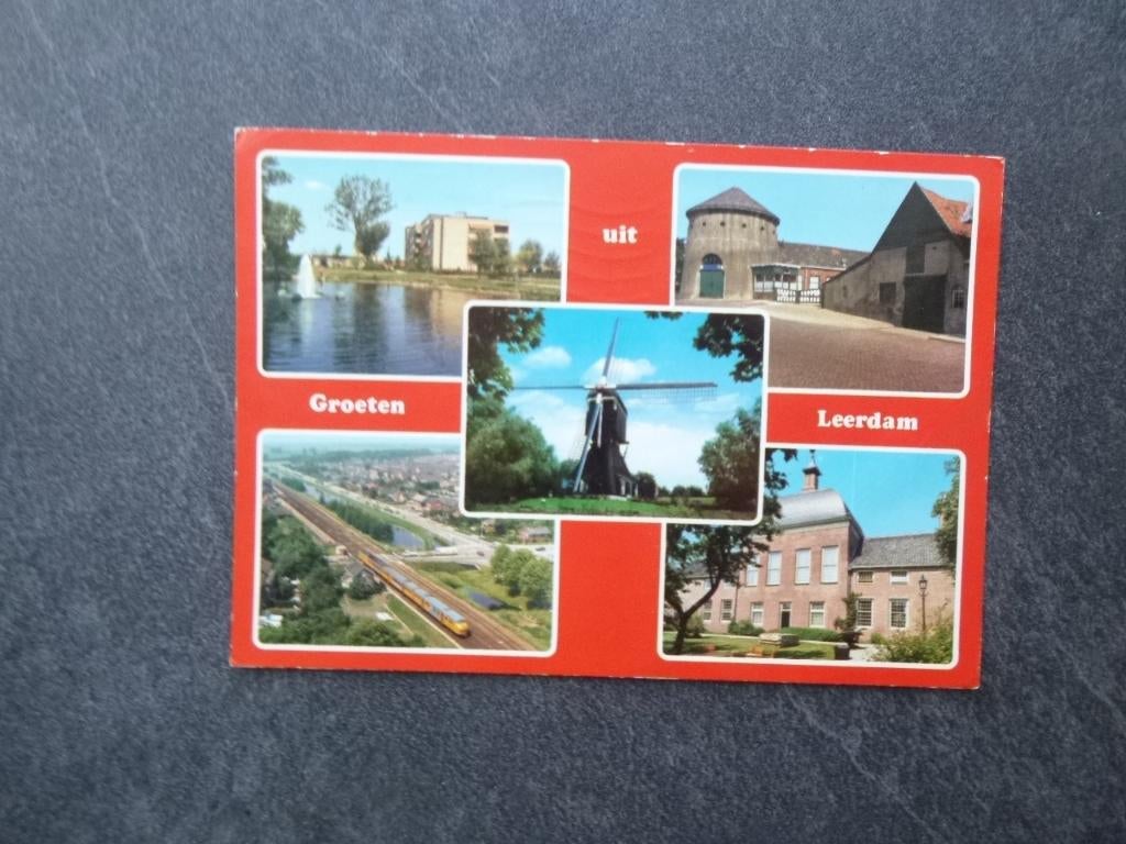 Leerdam, luchtfoto/molen 1981, Verzenden, 1980 tot heden, Gelopen, Zuid-Holland