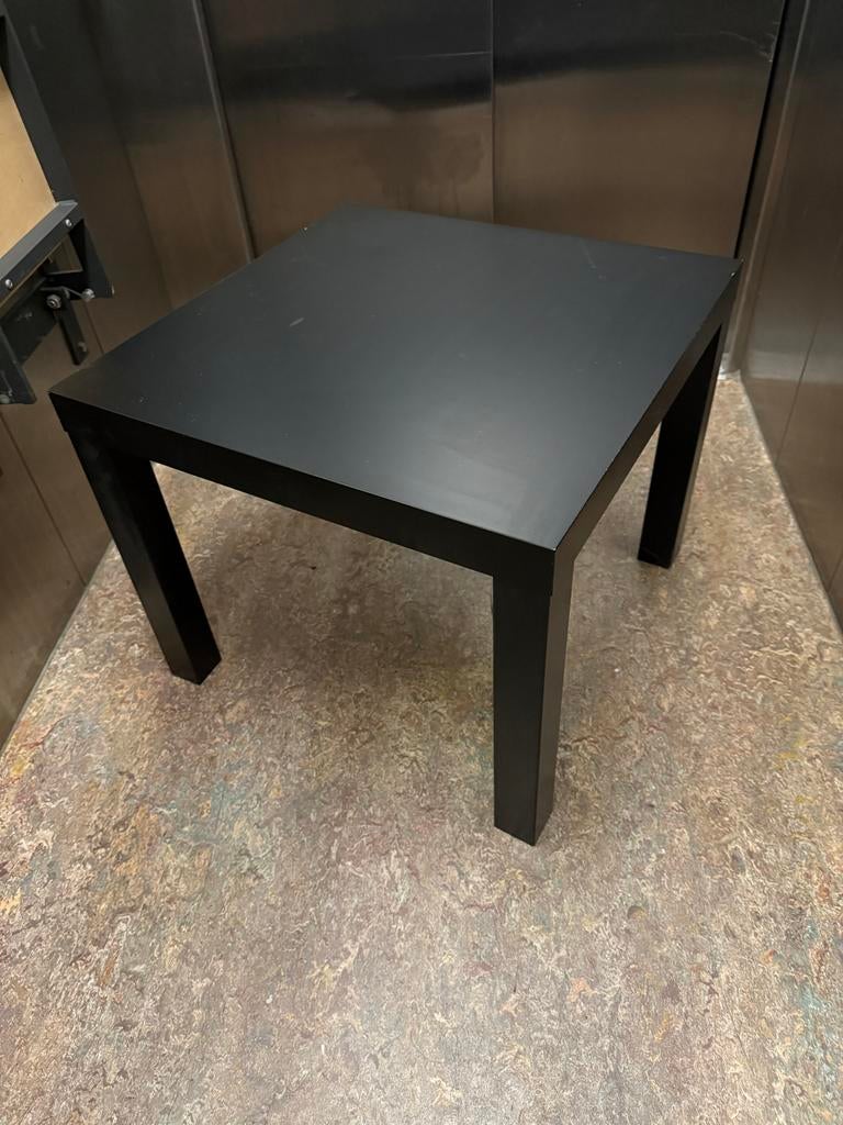 IKEA LACK bijzettafel - Zwart, 45 tot 60 cm, Gebruikt, Vierkant, Hout