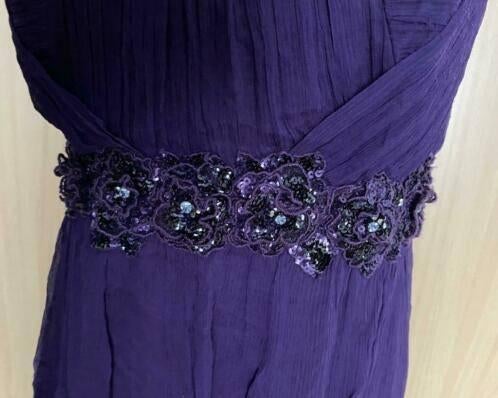 Monsoon lange jurk van zijde maat 46 [v], Kleding | Dames, Galajurk, Paars, Maat 46/48 (XL) of groter, Ophalen of Verzenden