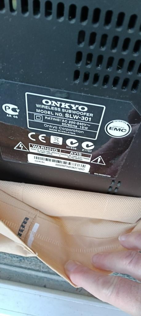 Onkyo surroundsysteem met subwoofer SLW-301, Audio, Tv en Foto, Luidsprekers, Gebruikt, Complete surroundset, Minder dan 60 watt