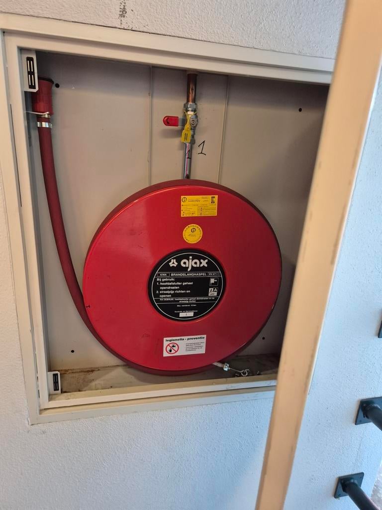 Brandslanghaspels haspel slang brandblus, Ophalen