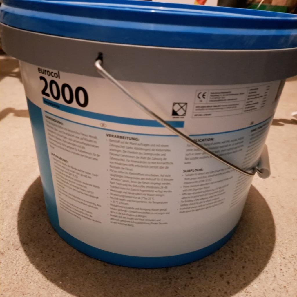 Eurocol 2000 Bouwpasta / tegellijm 18 kg, Ophalen, Nieuw, Wit