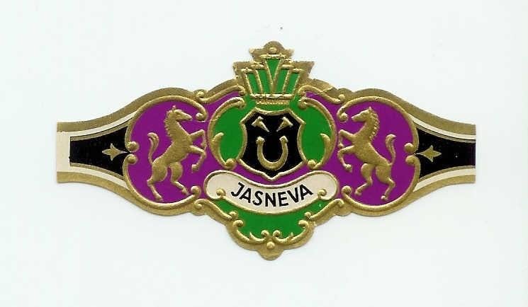 Sigarenbandje JASNEVA - nr. 62, Verzamelen, Rookartikelen, Aanstekers en Luciferdoosjes, Zo goed als nieuw, Sigarenbandjes, Ophalen of Verzenden