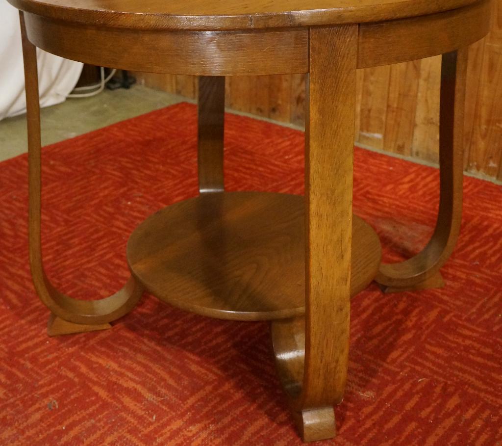 Tafel Salontafel Bijzettafeltje Art Deco Amsterdamse School, Ophalen, Gebruikt, Rond, 75 cm of meer