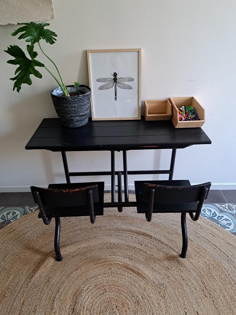 Schoolbank, Kinderen en Baby's, Kinderkamer | Tafels en Stoelen, Ophalen, Gebruikt, Stoel(en)