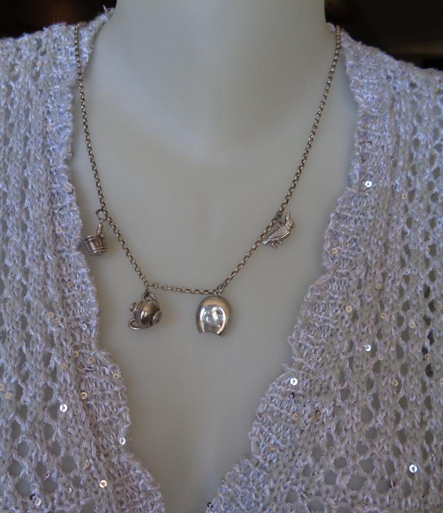 zilveren bedel ketting [1120], Verzenden, Zilver, Ketting