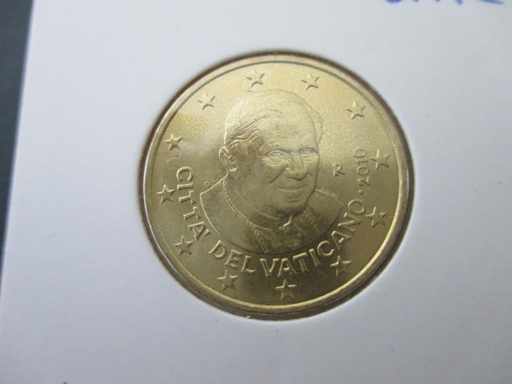 Vaticaan 50 cent 2010 unc, Ophalen of Verzenden, Vaticaanstad, 50 cent, Losse munt