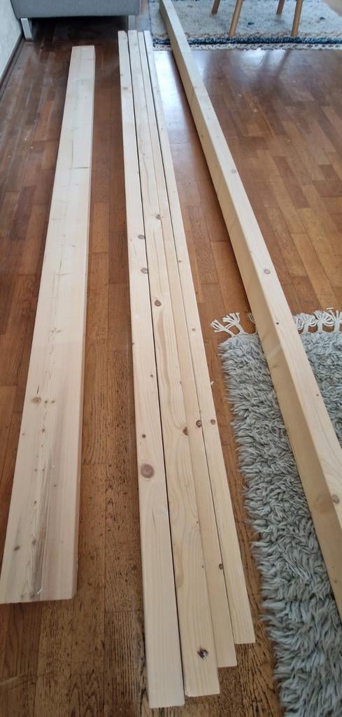 geschaafd vurenhout balken. L:130 cm L:300 cm, 420cm, Doe-het-zelf en Verbouw, Hout en Planken, Ophalen, Nieuw, Vuren, Balk