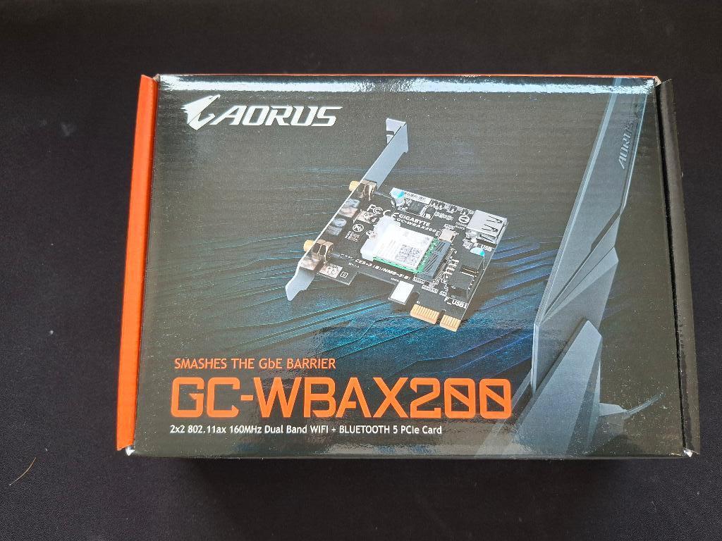 Gigabyte GC-WBAX200 WiFi 6 PCIe kaart + Bluetooth 5, Computers en Software, Netwerkkaarten, Ophalen of Verzenden, Zo goed als nieuw