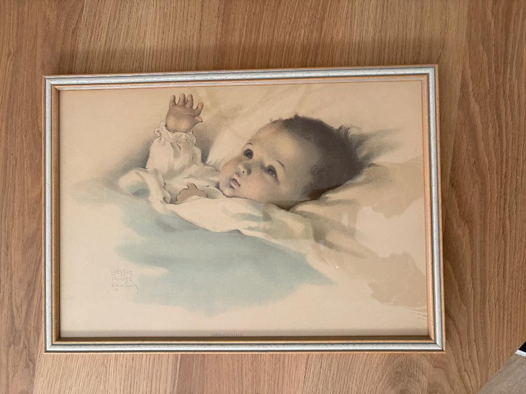 Ingelijste 'Awakening'- afbeelding van Bessie Pease Guttman, Ophalen of Verzenden