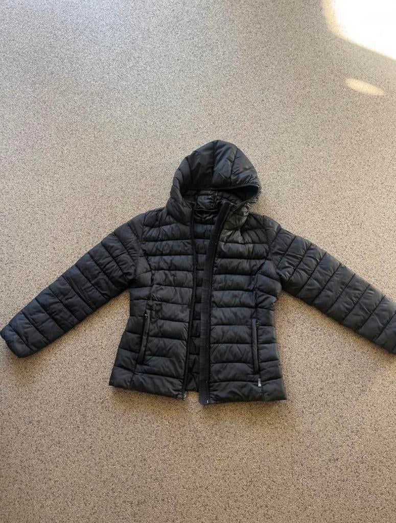 Napapijri zwarte gewatteerde jas met capuchon, maat L, Kleding | Dames, Jassen | Winter, Zo goed als nieuw, Maat 42/44 (L), Zwart