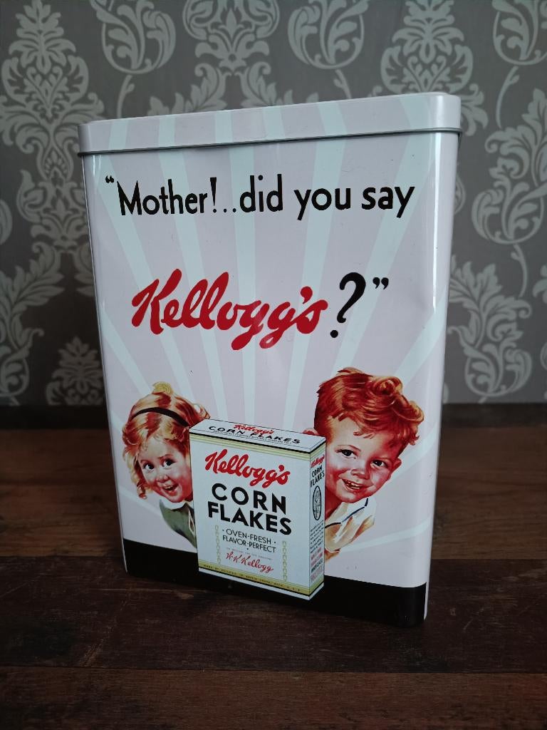 Blik: Corn Flakes / Kellogg's / Fifties /50's / Diner, Verzenden, Gebruikt, Reclamebord
