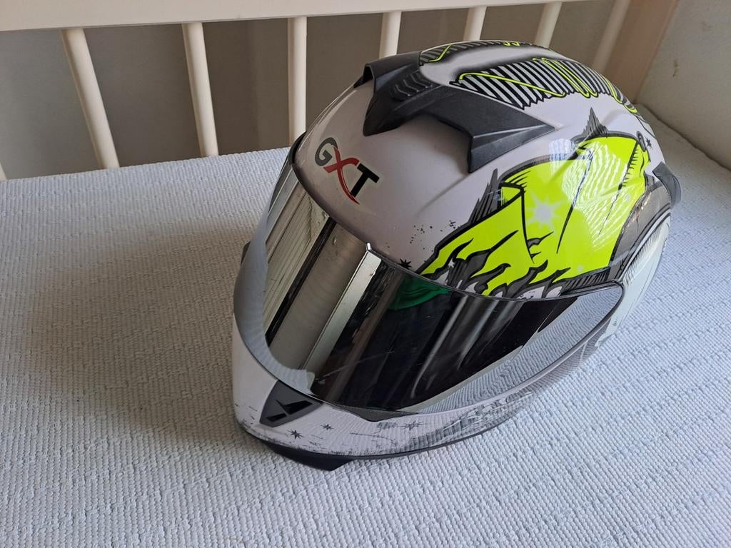 Zgan motor helm met design, Ophalen of Verzenden, Tweedehands, Integraalhelm, Overige merken