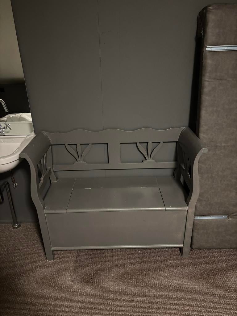 Bankje met opbergvak, Ophalen, Gebruikt, Minder dan 75 cm, Tweepersoons