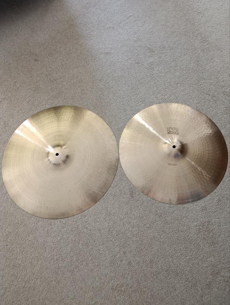 2 BEKKENS MERK PAISTE 2002 serie, Ophalen of Verzenden, Gebruikt, Drums of Percussie