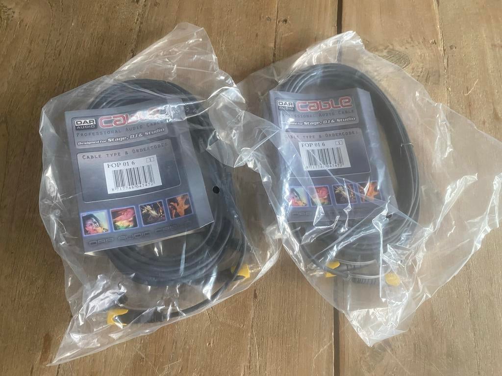 2x DAP FOP01 Toslink kabel - 6m - Nieuw in verpakking, Muziek en Instrumenten, Kabels en Stekkers, Nieuw, Apparatuur, Ophalen of Verzenden