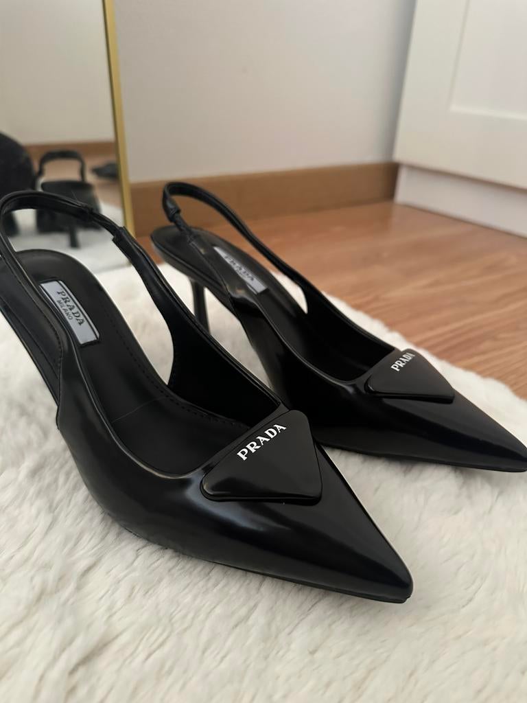 Prada hakken, Schoenen met lage hakken, Prada, Zwart, Nieuw