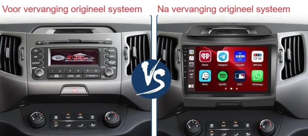 Apple carplay Navigatie kia sportage 2014 carkit android 14
