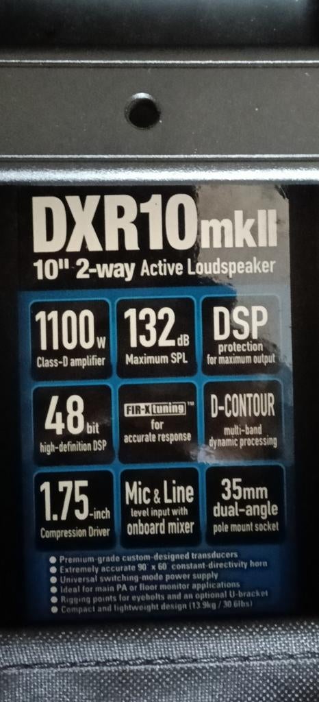 Yamaha DXR10mkII, Ophalen, Nieuw, 1000 watt of meer, P.A.