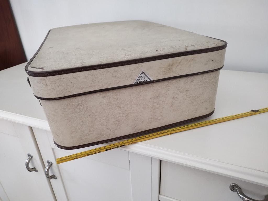K658 VINTAGE jaren 50 koffer VULCAN FIBRE zeer fraai, Overige materialen, Gebruikt, 50 tot 60 cm, Onbekend