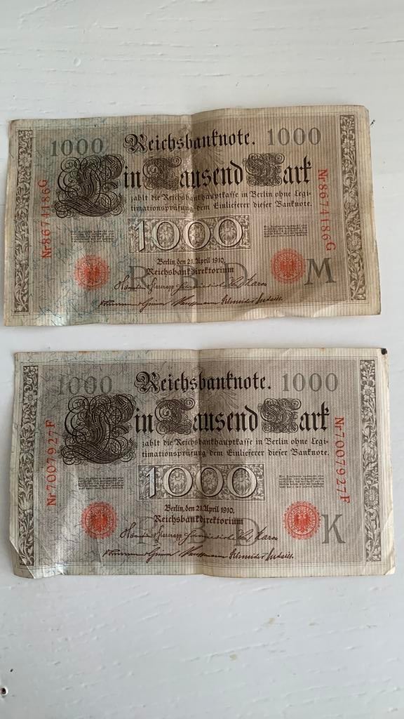Duits reichsbanknote, Postzegels en Munten, Bankbiljetten | Europa | Niet-Eurobiljetten, Ophalen of Verzenden, Duitsland, Los biljet