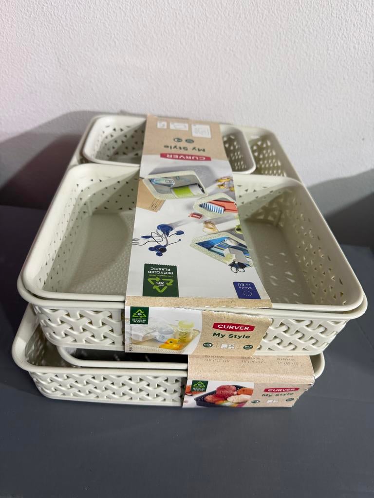 Curver My Style Opbergmanden Set (6 stuks), Kunststof, Mand, Nieuw, Ophalen of Verzenden