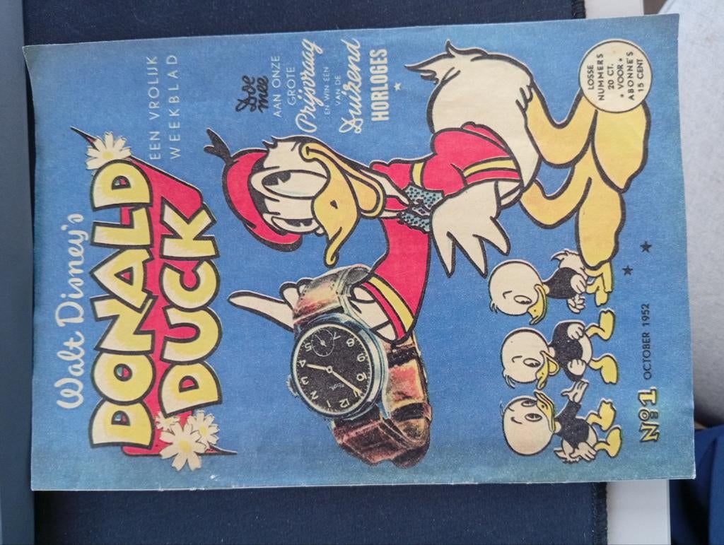 Donald duck 1952 oktober nr 1 (herdruk), Boeken, Stripboeken, Eén stripboek, Ophalen, Gelezen, Walt Disney