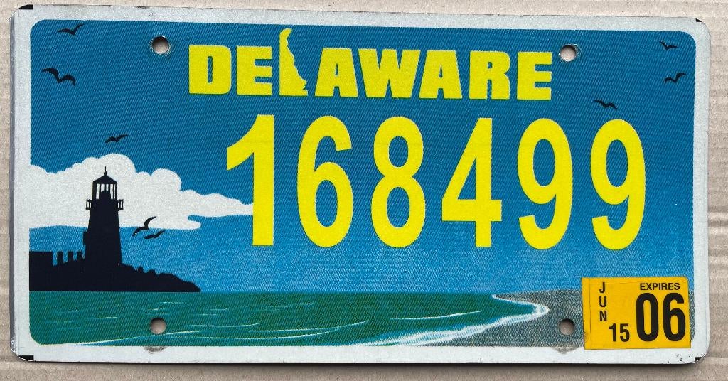 Kentekenplaat nummerplaat USA DELAWARE SPECIAL, Verzamelen, Overige Verzamelen, Zo goed als nieuw, Ophalen of Verzenden