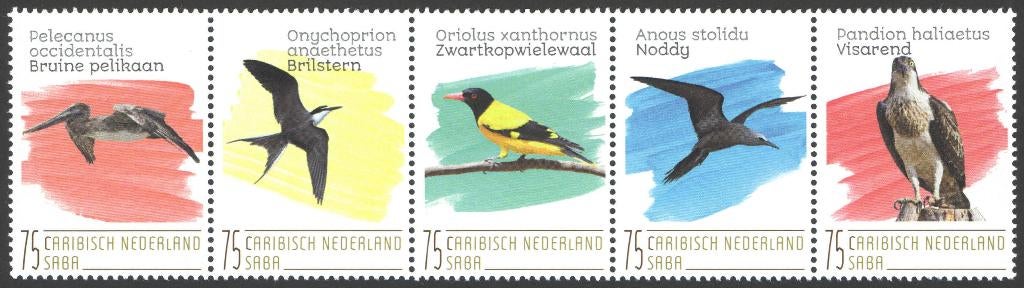 Caribisch Nederland 226 strip v 5 postfris Saba 2020, Ophalen of Verzenden, Postfris