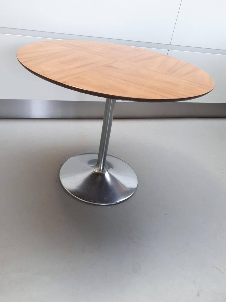 Bijzettafel salontafel space age, Huis en Inrichting, Tafels | Bijzettafels, Minder dan 55 cm, Gebruikt, Rond, Ophalen