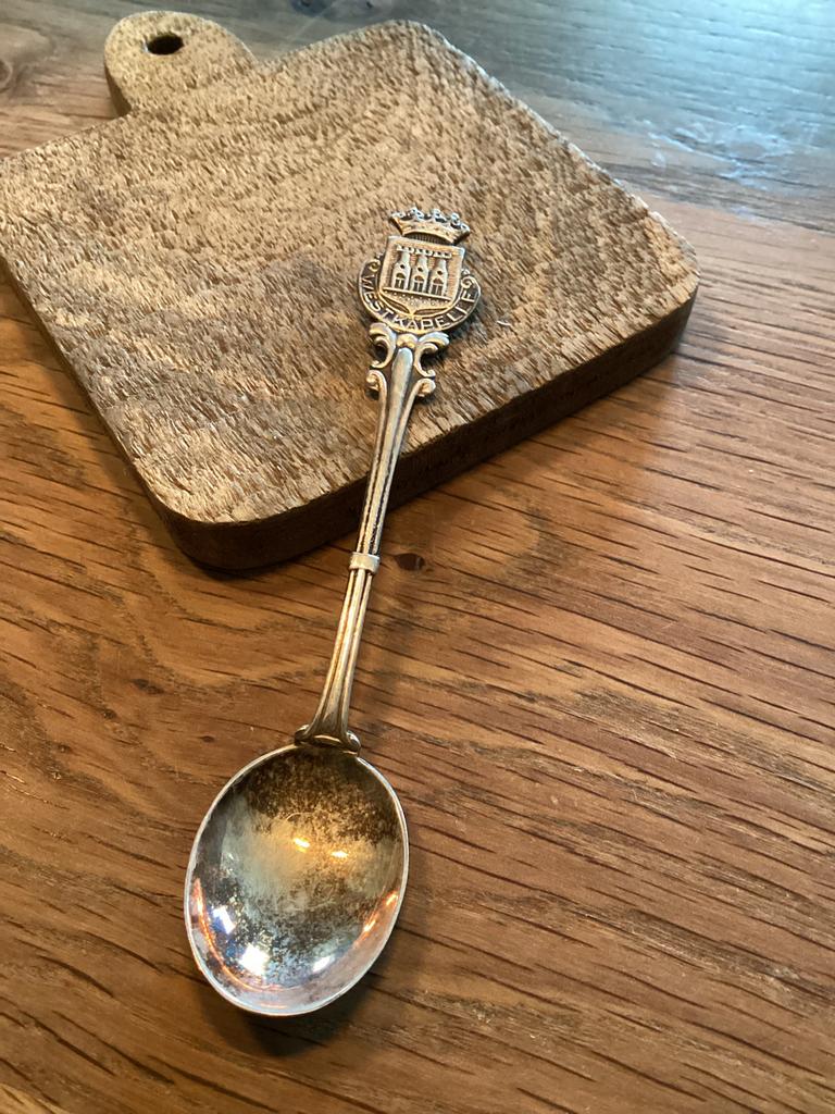 Verzilverd lepeltje Westkapelle, Antiek en Kunst, Ophalen of Verzenden
