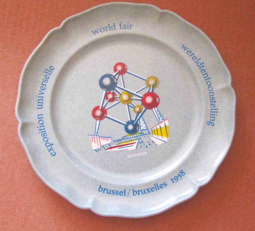 bord  Wereldtentoonstelling Brussel 1958, Verzamelen, Ophalen of Verzenden, Overige typen