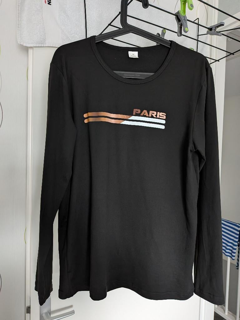 dames truitje zwart Paris maat M, Ophalen of Verzenden, Nieuw, Maat 38/40 (M), Zwart