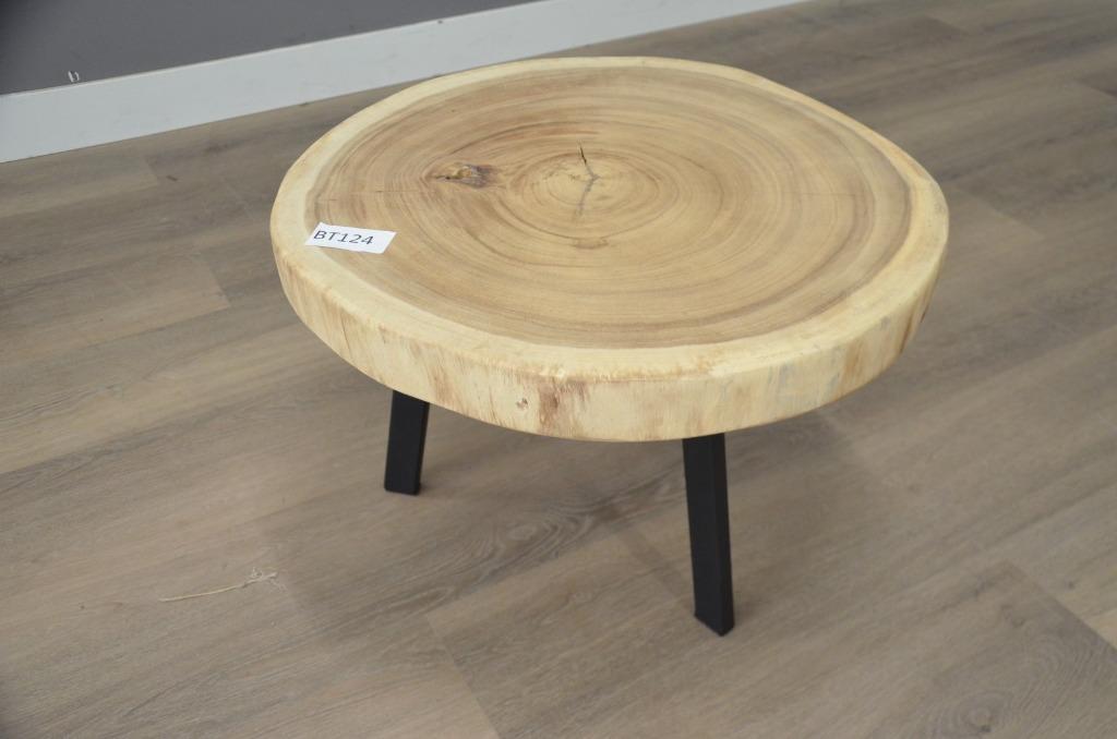 Ronde suar salontafel 60 – 65 cm -BT124, Overige houtsoorten, 50 tot 100 cm, Rond, Nieuw