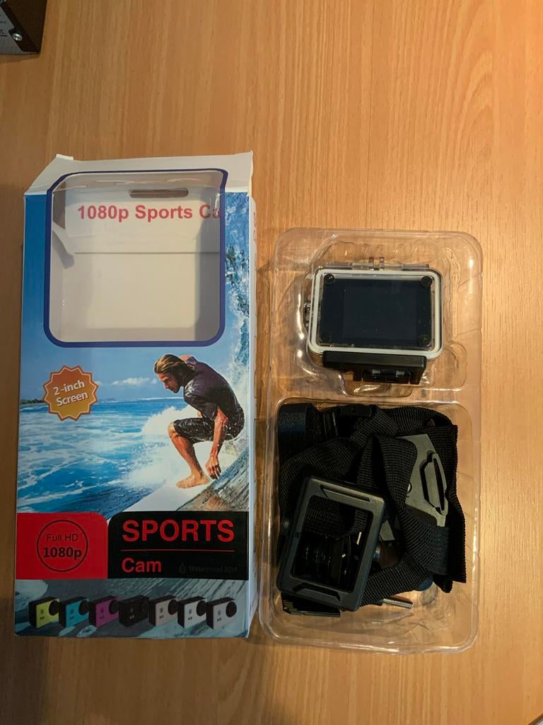 Sportcamera 1080p Full HD - Waterdicht, Ophalen of Verzenden, Zo goed als nieuw, Overige merken