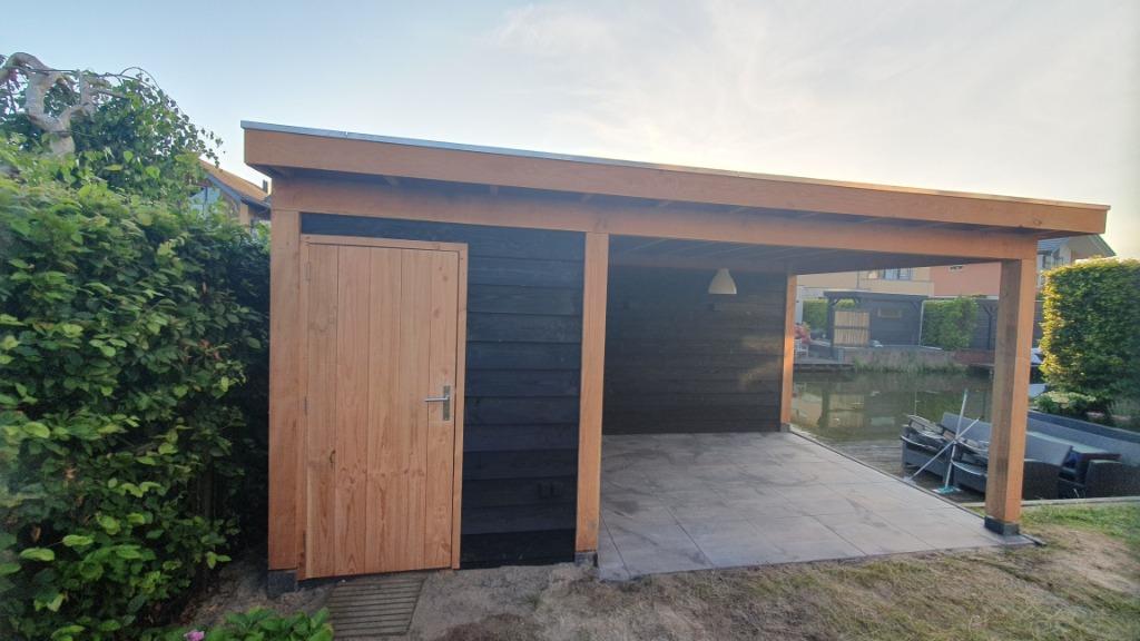 Exclusieve Douglas overkapping met schuur - Geheel op maat, Ophalen, Nieuw, Seringstraat, Meubelplek