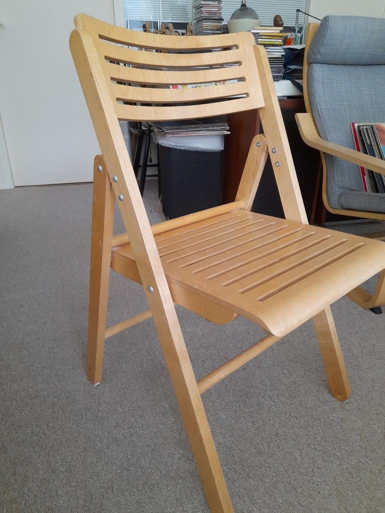 Klapstoel plywood hout Ikea vintage, Ophalen, Gebruikt, Bruin, Vintage